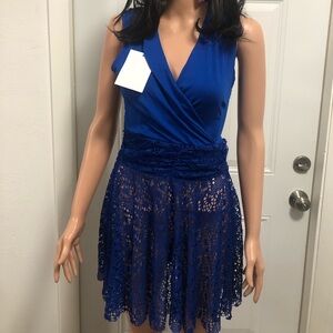 Blue See through Lingerie Dress